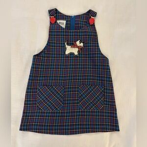 Vintage Kids Casual Dress with Scottie Dog Patch